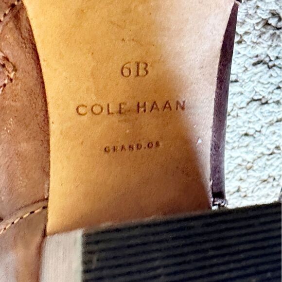 Cole Haan Grand OS Cassidy Leather Ankle Boots Buckle Sequoia Size 6 - Picture 12 of 14